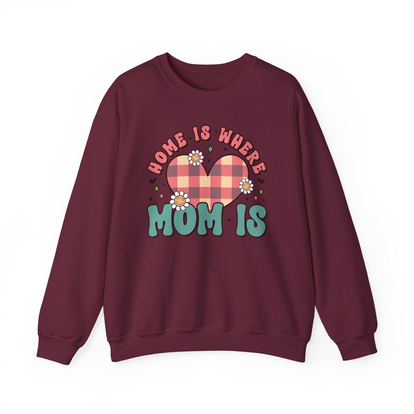 💖🏡 Home Is Where Mom Is Sweatshirt – Cozy Gift for Mothers