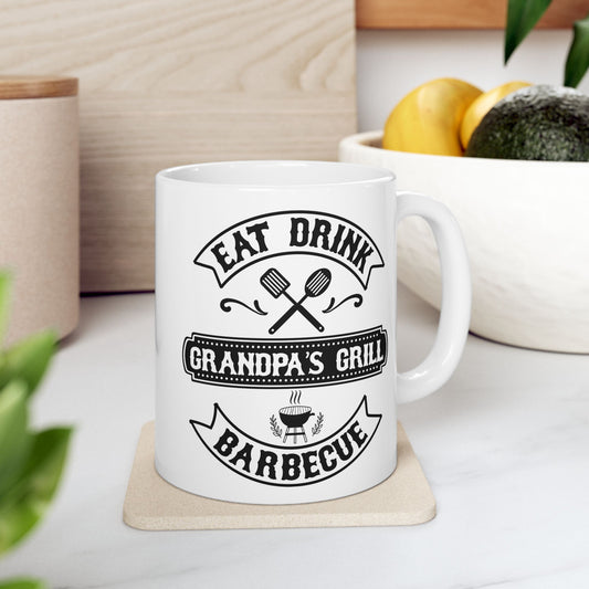 🍖☕ Taza de café para comer, beber y asar a la parrilla (11 oz y 15 oz) ☕🍖