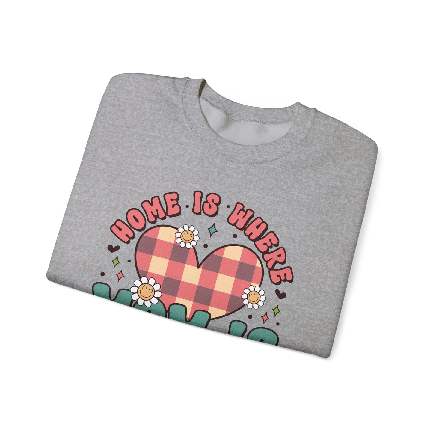 💖🏡 Home Is Where Mom Is Sweatshirt – Cozy Gift for Mothers
