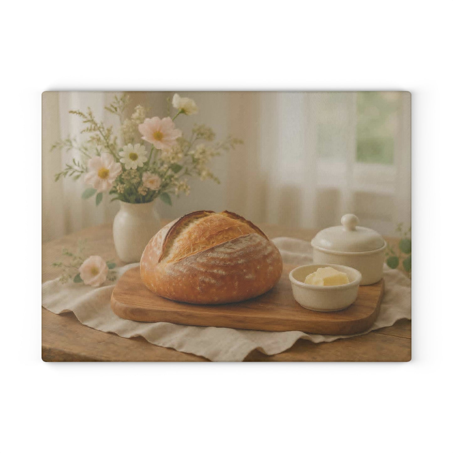 🍞Sourdough – Rustic Artisan Bread Tempered Glass Cutting Board