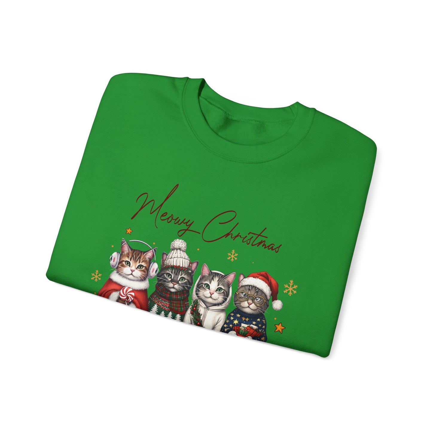 🐾✨ Meowy Christmas Sweatshirt – Festive Cats & Cozy Holiday Cheer 🎄🐱