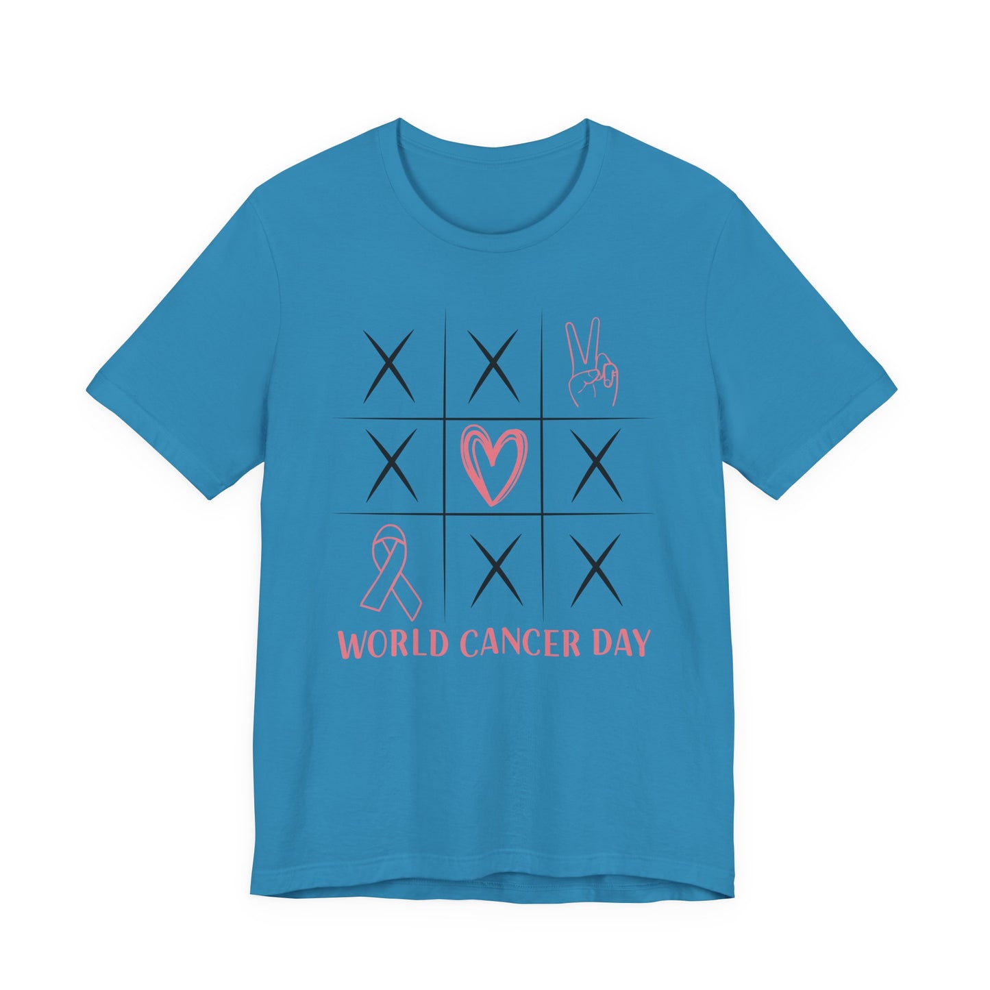 🎗️ World Cancer Day Awareness T-Shirt – Peace, Love & Hope 💕