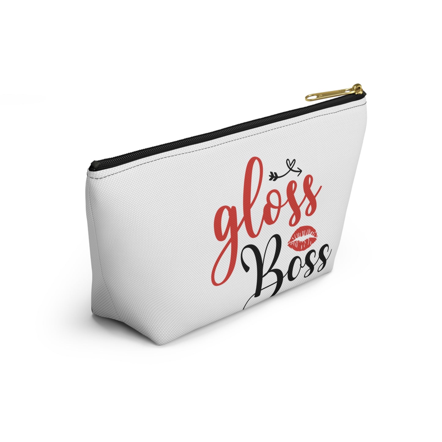 Accessory Pouch – "Gloss Boss" Red Makeup Bag