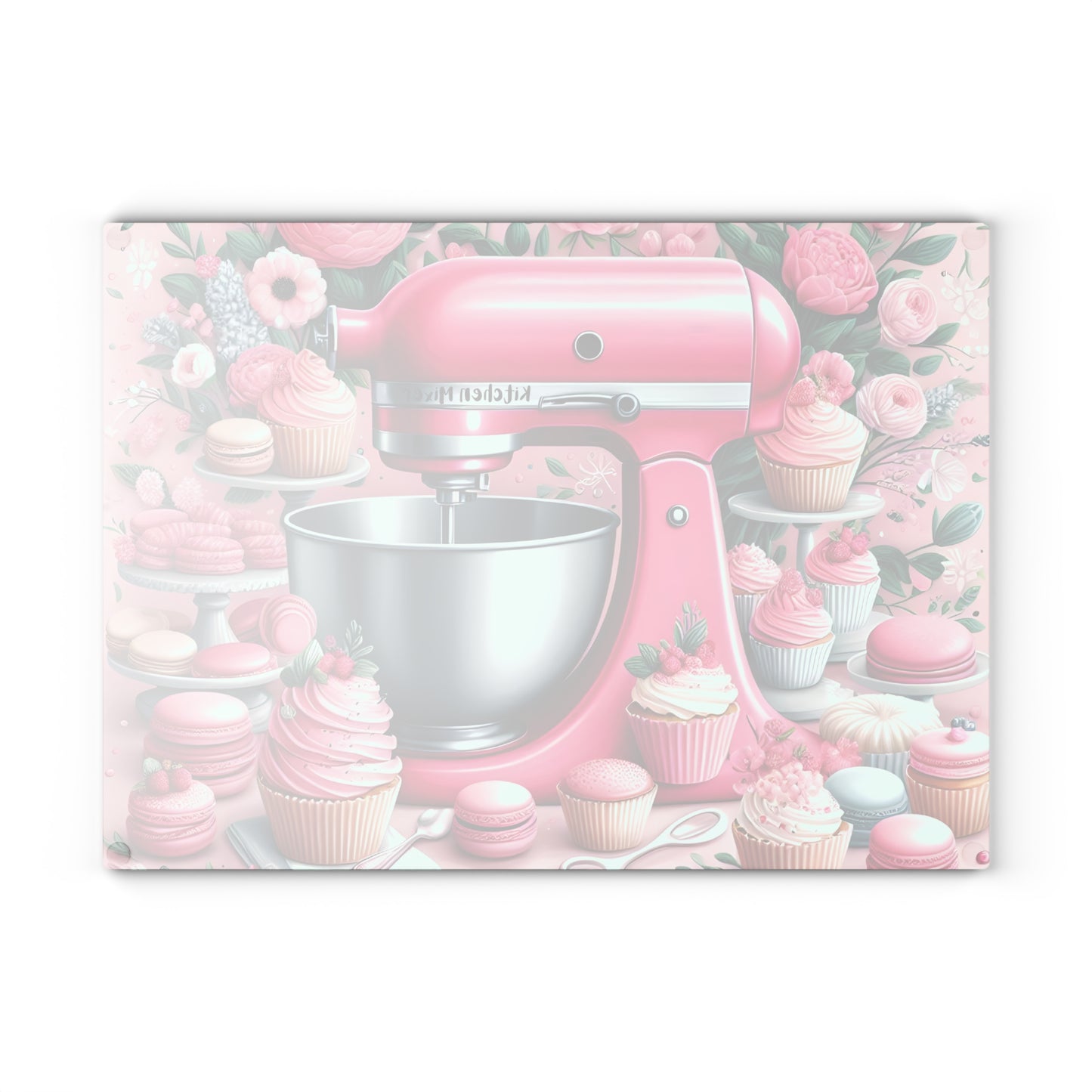 🌸💖 Pink Kitchen Mixer Cutting Board – Whimsical Baking Charm for Your Kitchen 🍰✨