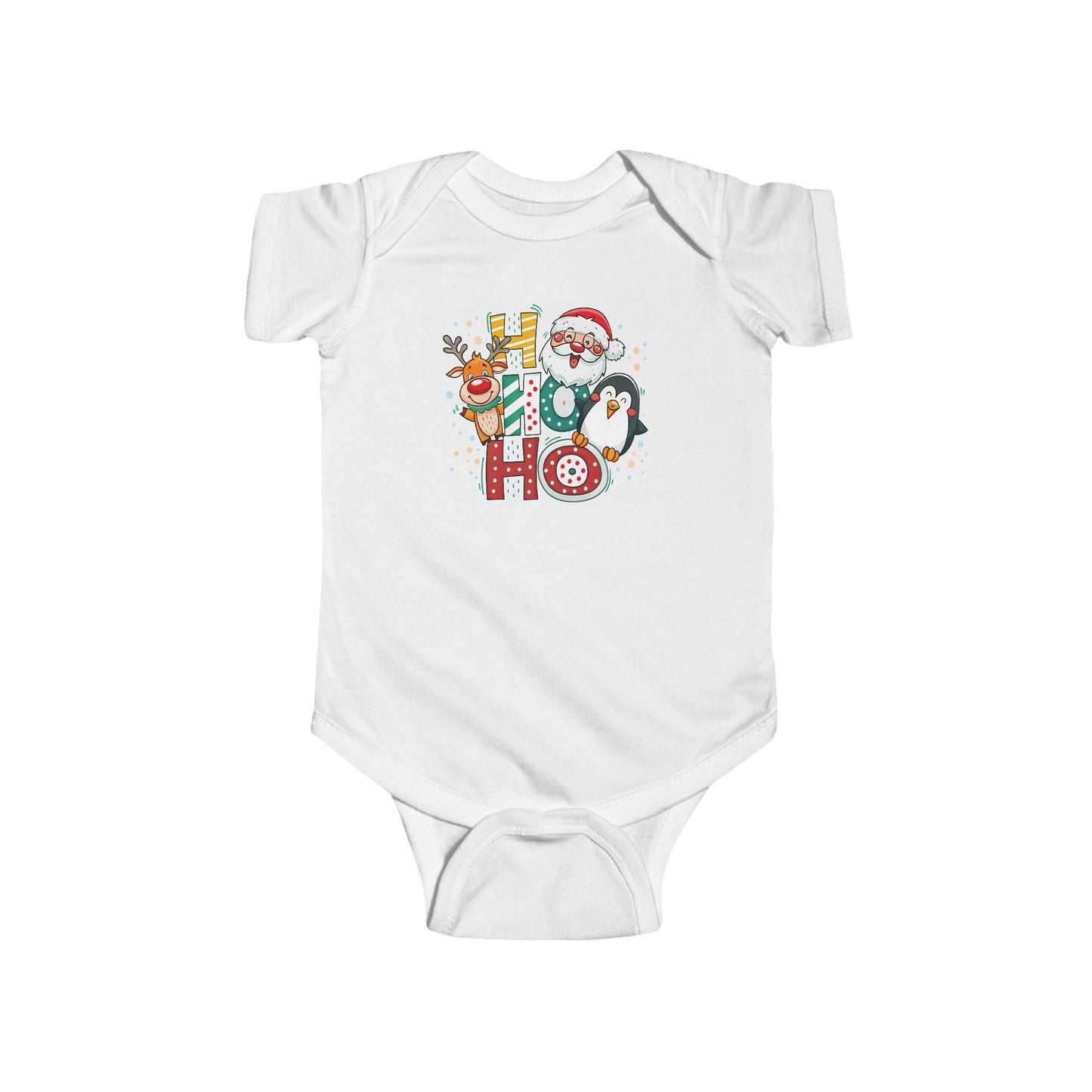 🎅 Ho Ho Ho Christmas Baby Onesie – Santa, Reindeer & Penguin Holiday Outfit ❄️🎄