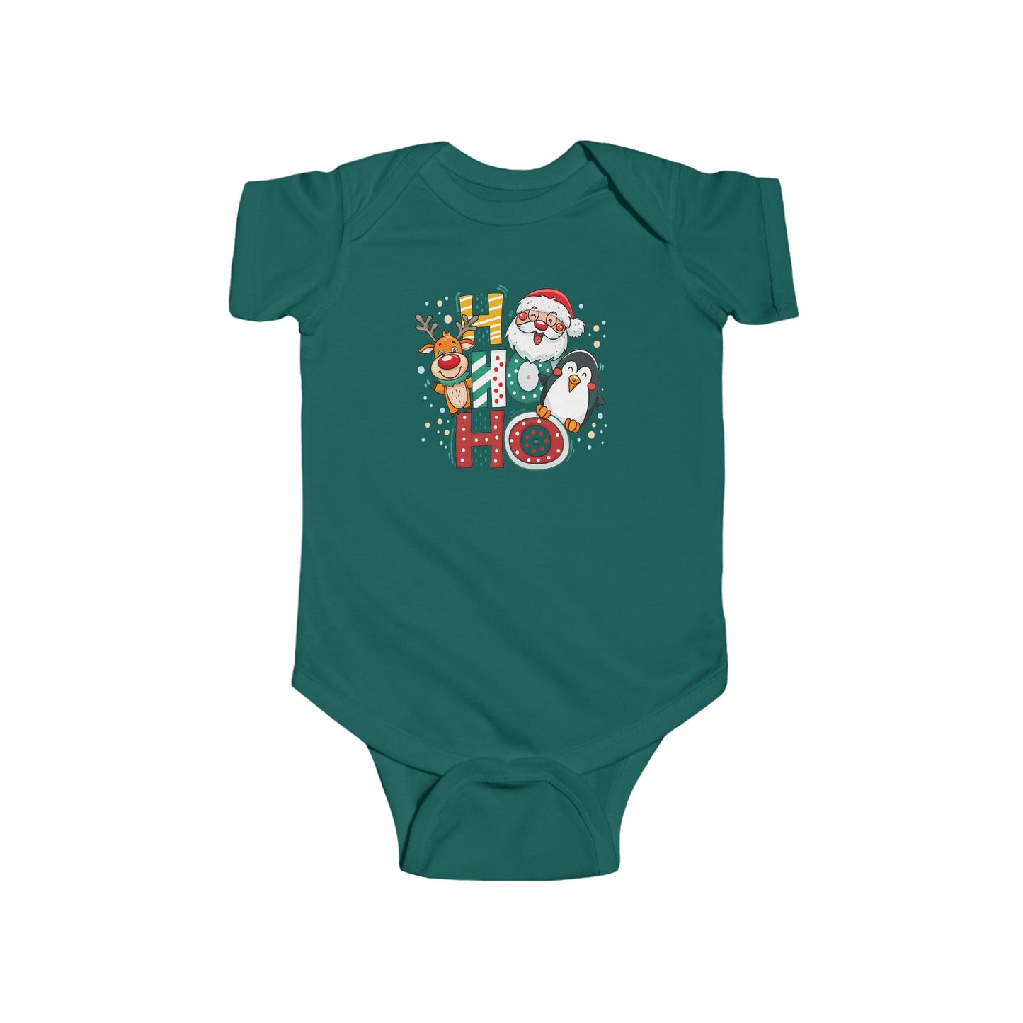 🎅 Ho Ho Ho Christmas Baby Onesie – Santa, Reindeer & Penguin Holiday Outfit ❄️🎄