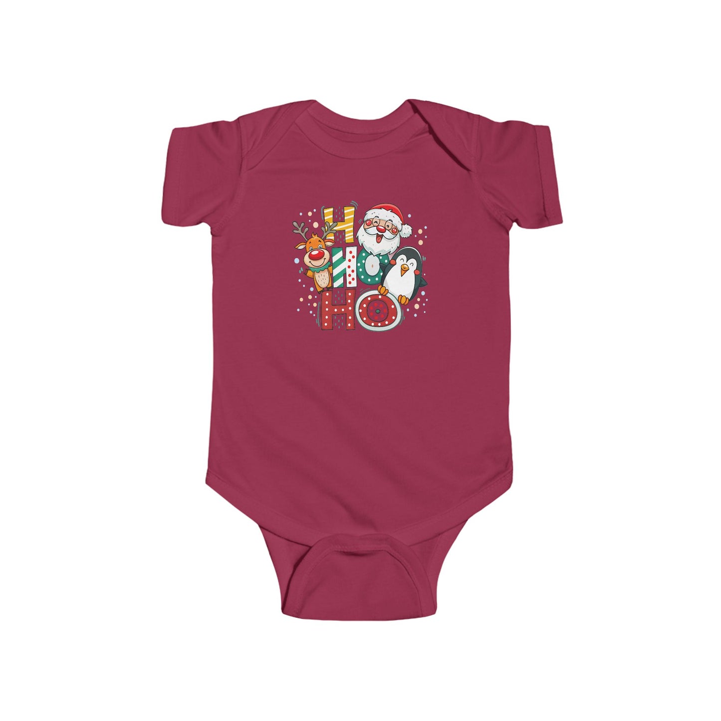 🎅 Ho Ho Ho Christmas Baby Onesie – Santa, Reindeer & Penguin Holiday Outfit ❄️🎄