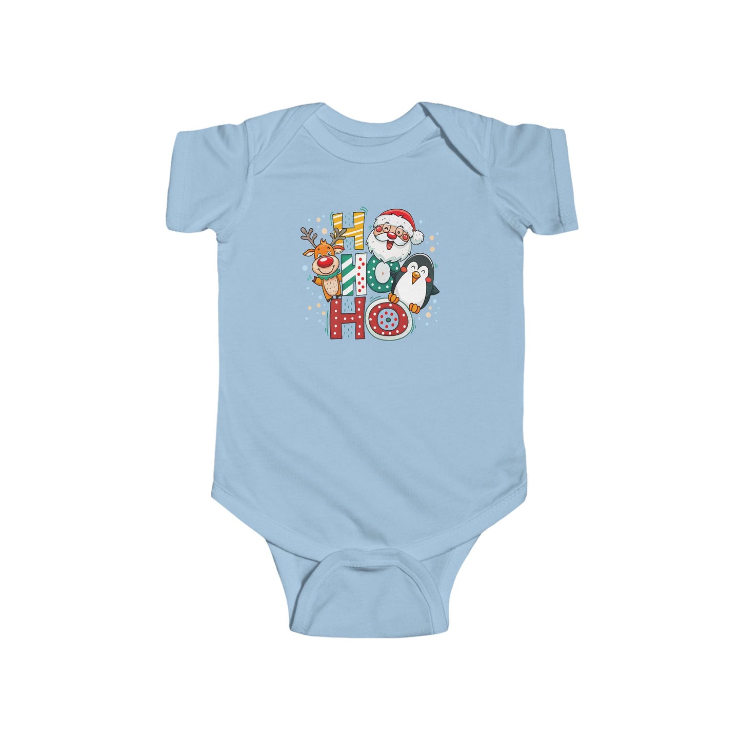 🎅 Ho Ho Ho Christmas Baby Onesie – Santa, Reindeer & Penguin Holiday Outfit ❄️🎄