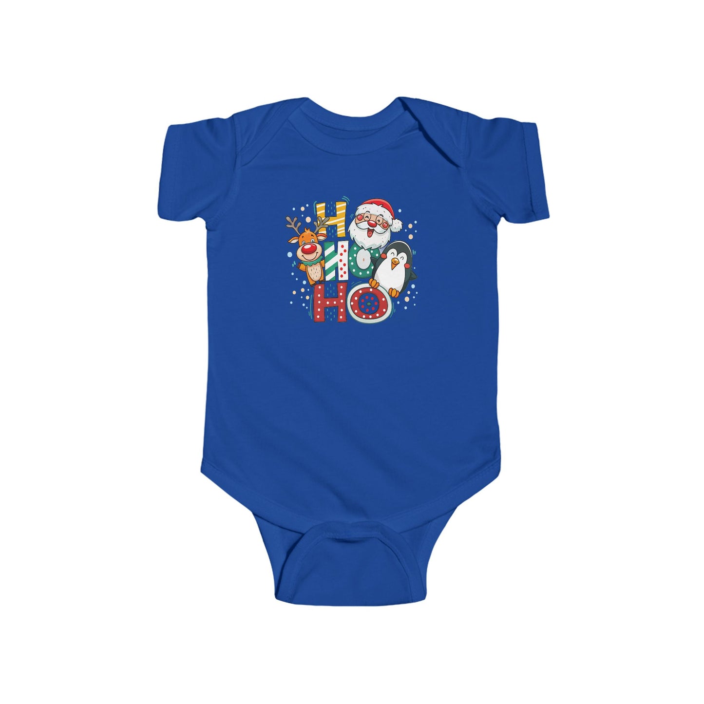 🎅 Ho Ho Ho Christmas Baby Onesie – Santa, Reindeer & Penguin Holiday Outfit ❄️🎄