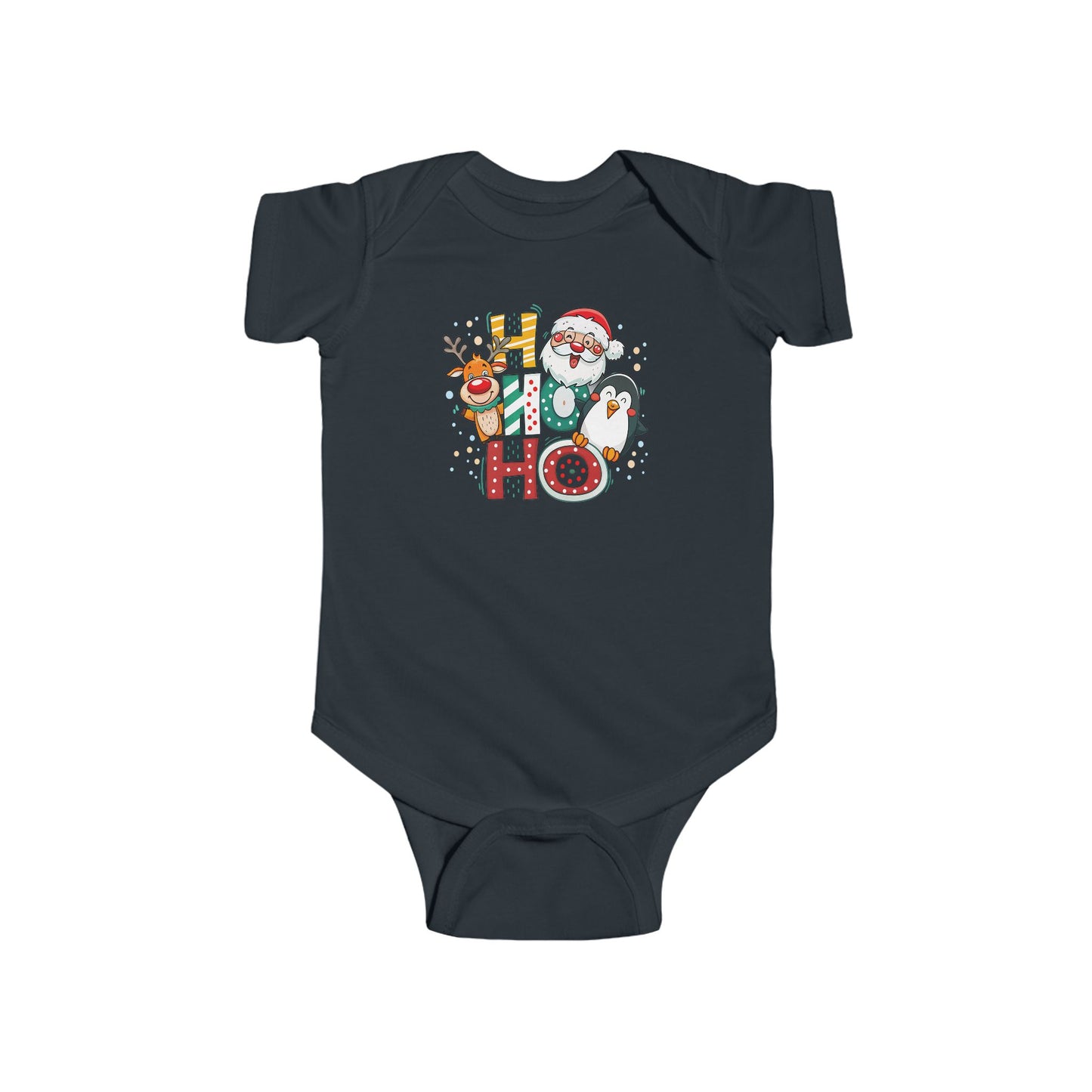 🎅 Ho Ho Ho Christmas Baby Onesie – Santa, Reindeer & Penguin Holiday Outfit ❄️🎄