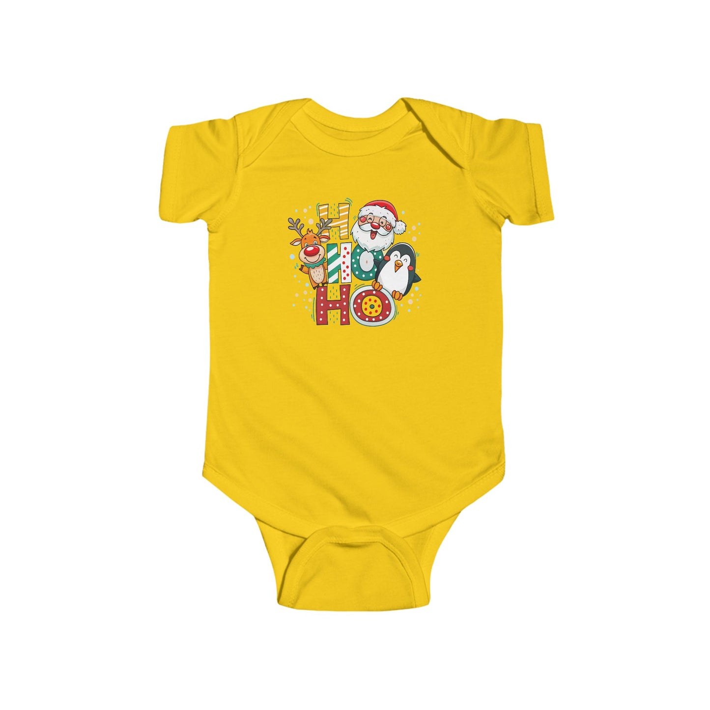 🎅 Ho Ho Ho Christmas Baby Onesie – Santa, Reindeer & Penguin Holiday Outfit ❄️🎄