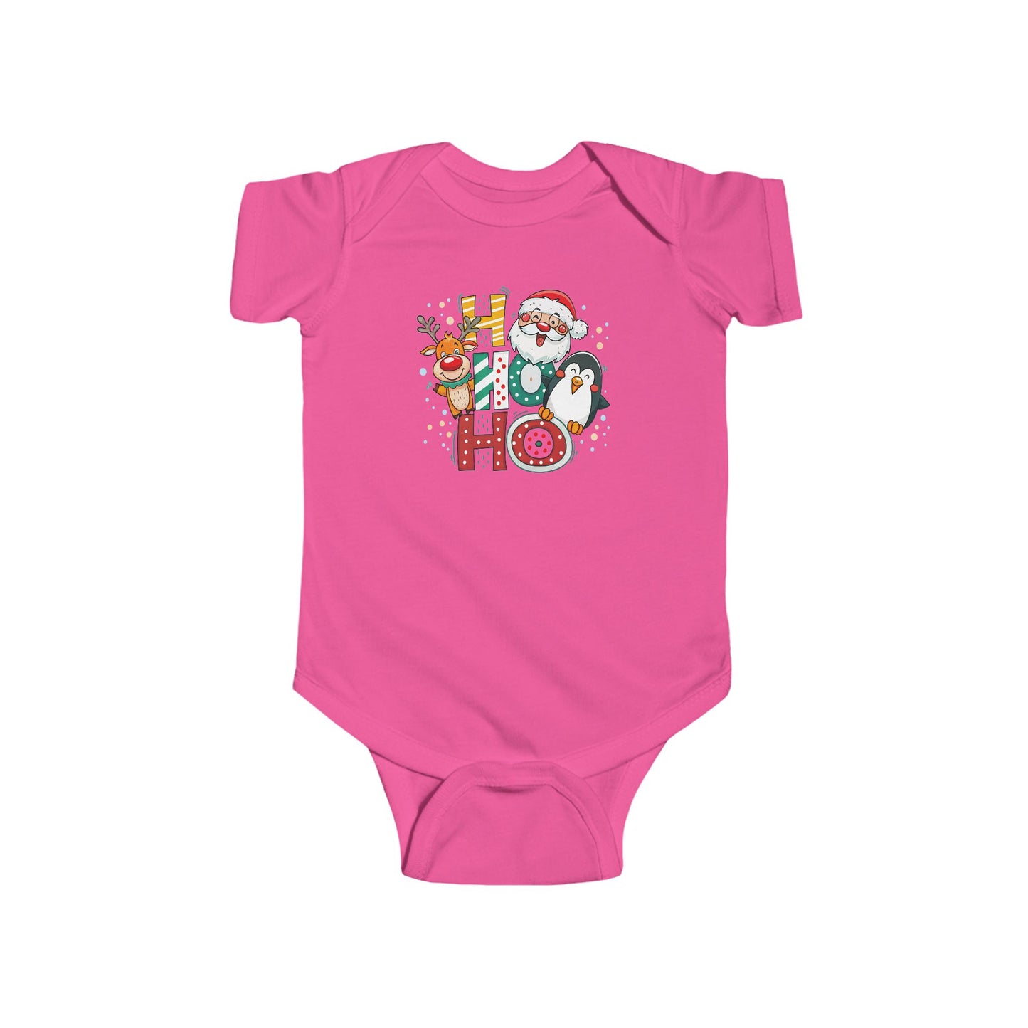 🎅 Ho Ho Ho Christmas Baby Onesie – Santa, Reindeer & Penguin Holiday Outfit ❄️🎄