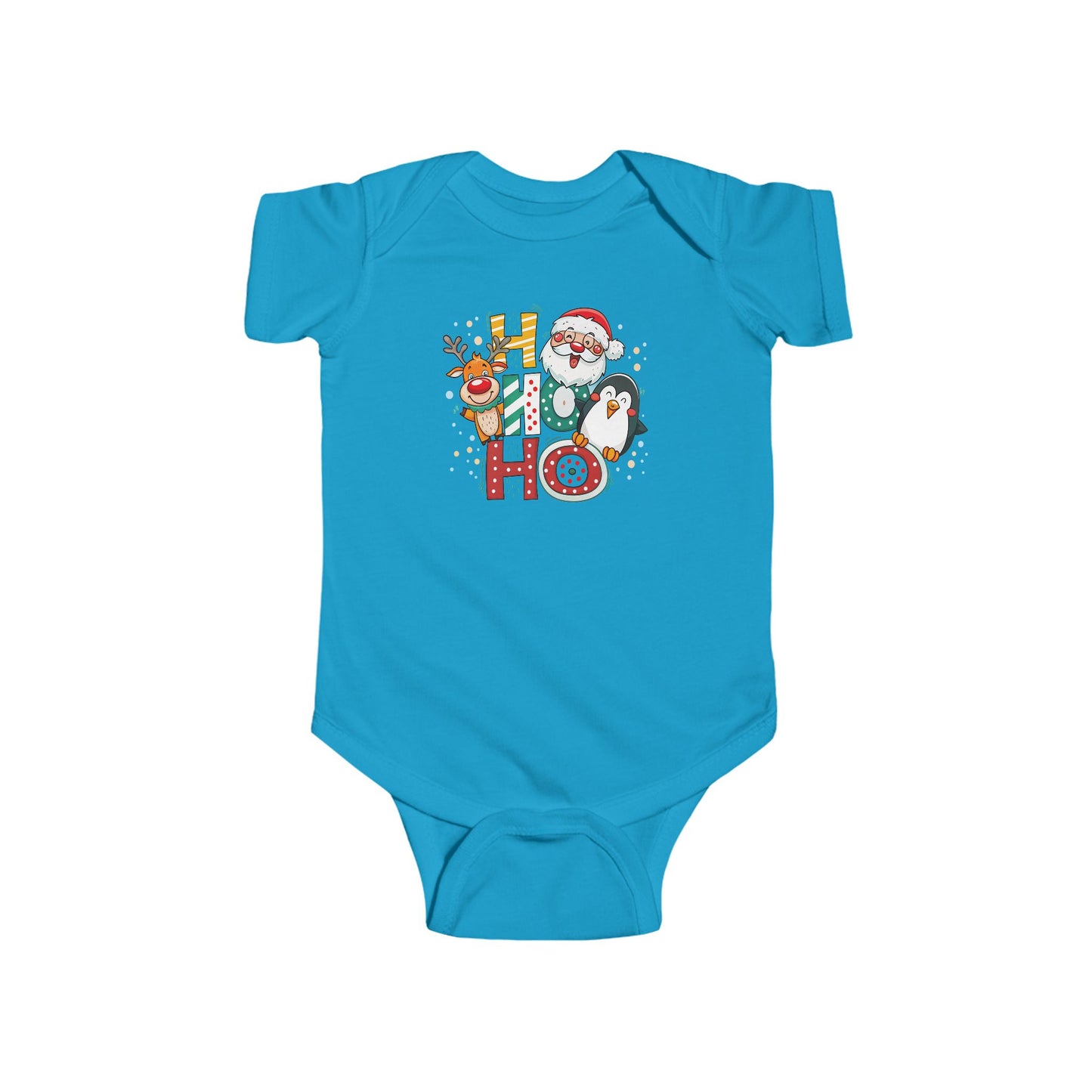 🎅 Ho Ho Ho Christmas Baby Onesie – Santa, Reindeer & Penguin Holiday Outfit ❄️🎄
