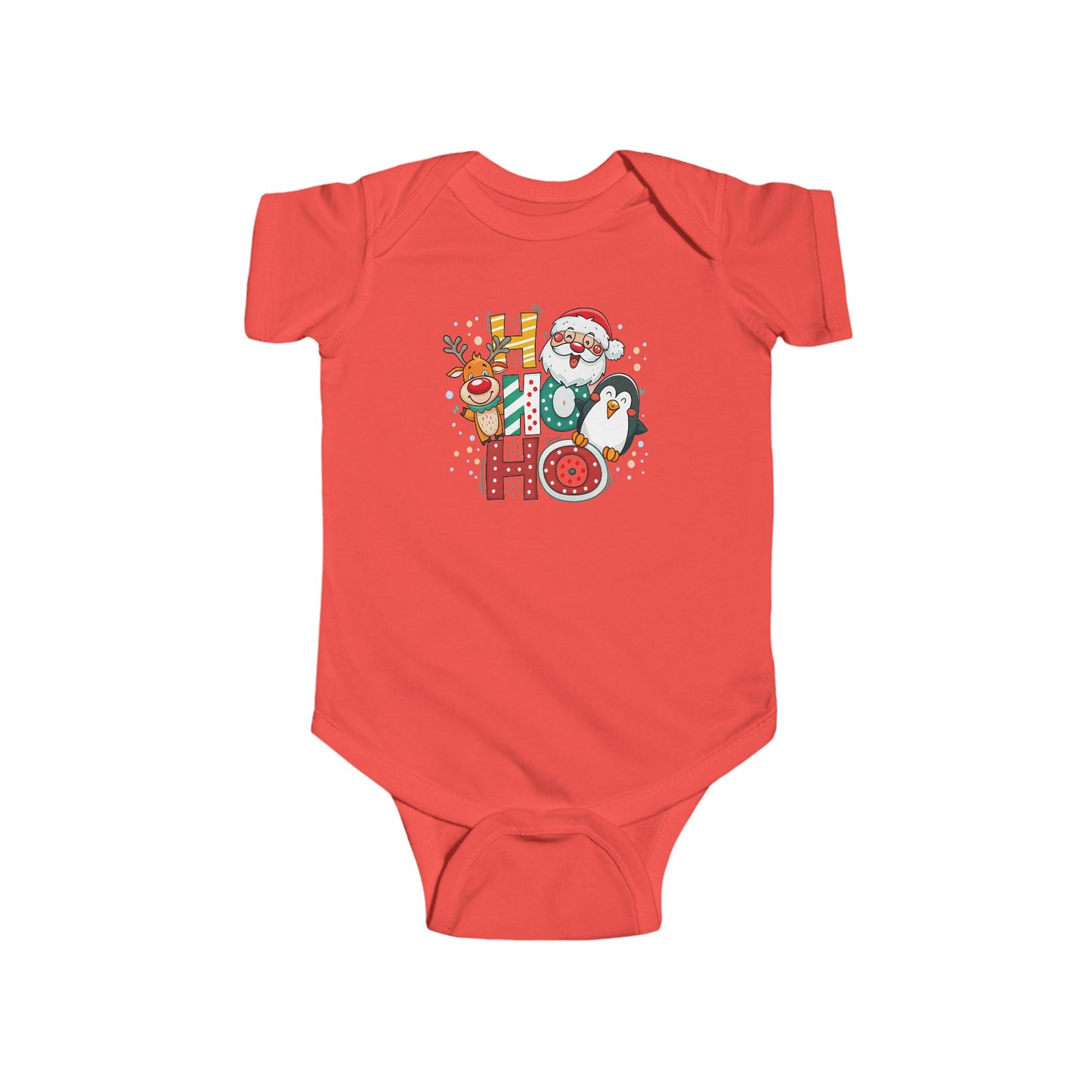 🎅 Ho Ho Ho Christmas Baby Onesie – Santa, Reindeer & Penguin Holiday Outfit ❄️🎄