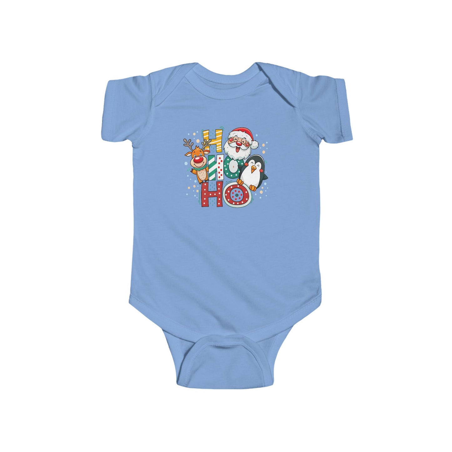 🎅 Ho Ho Ho Christmas Baby Onesie – Santa, Reindeer & Penguin Holiday Outfit ❄️🎄