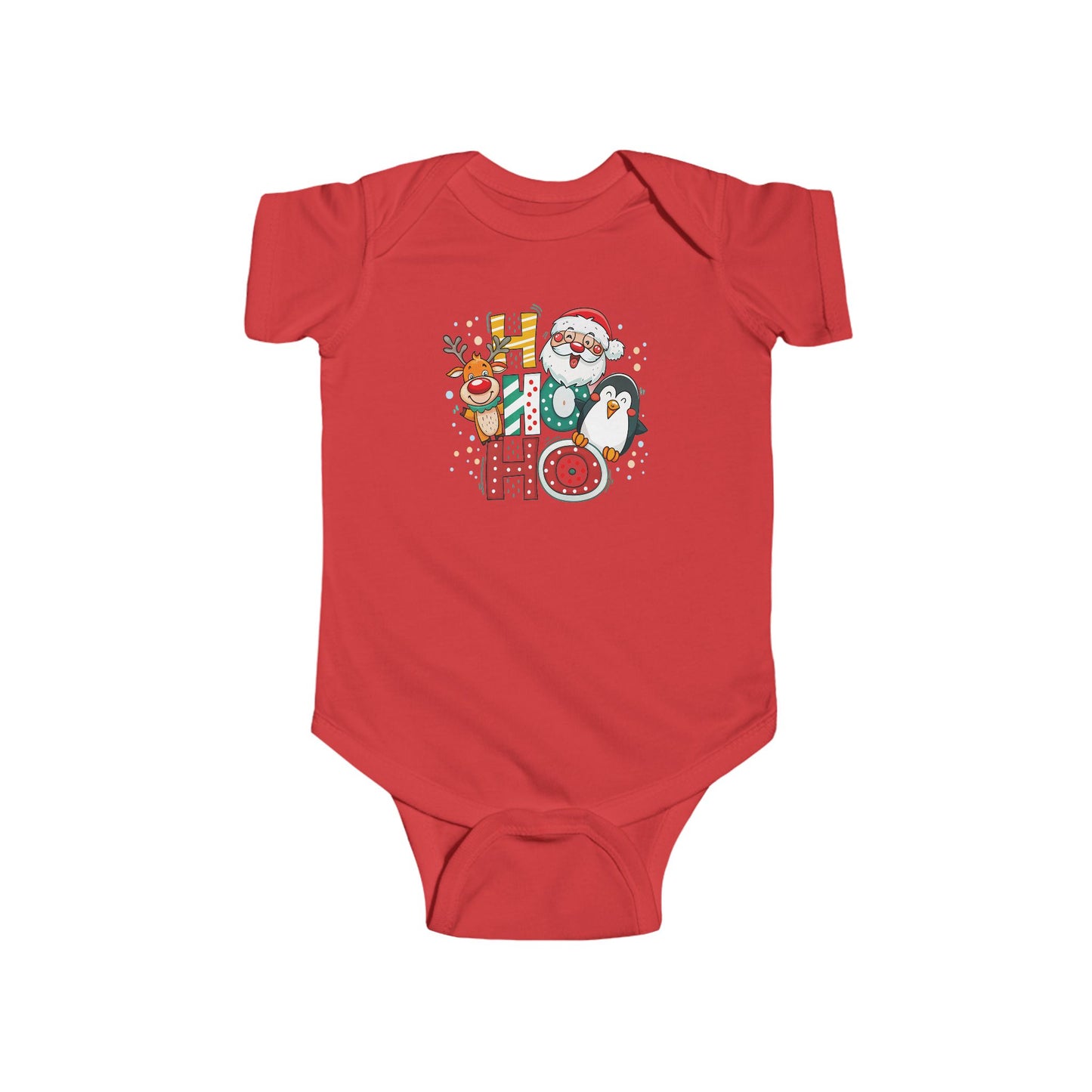 🎅 Ho Ho Ho Christmas Baby Onesie – Santa, Reindeer & Penguin Holiday Outfit ❄️🎄