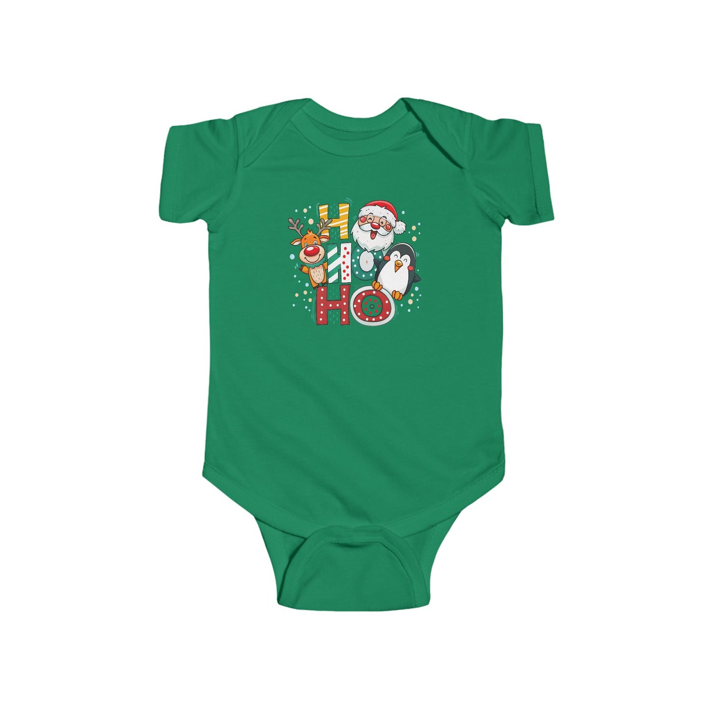 🎅 Ho Ho Ho Christmas Baby Onesie – Santa, Reindeer & Penguin Holiday Outfit ❄️🎄