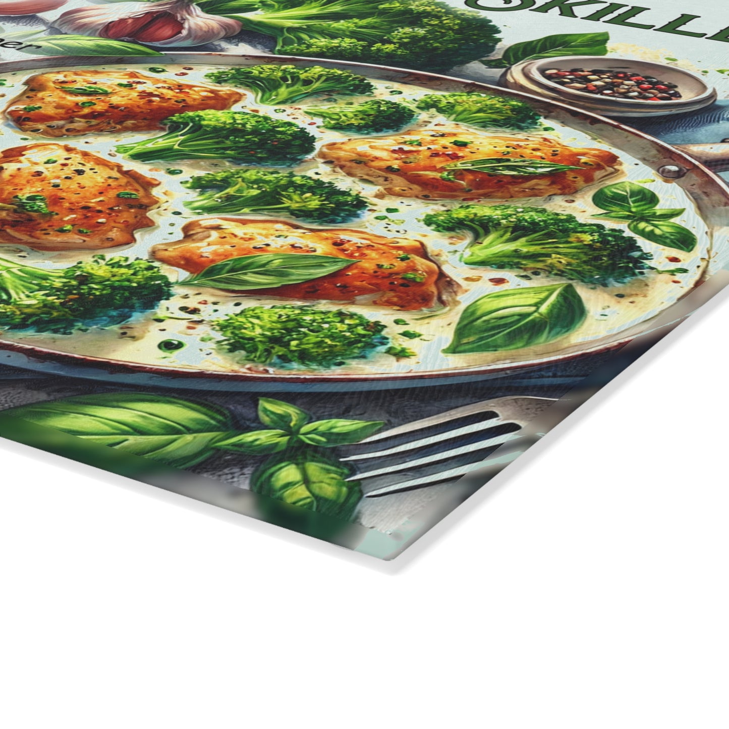 🍗 Chicken Broccoli Skillet – Easy Dinner Recipe Cutting Board