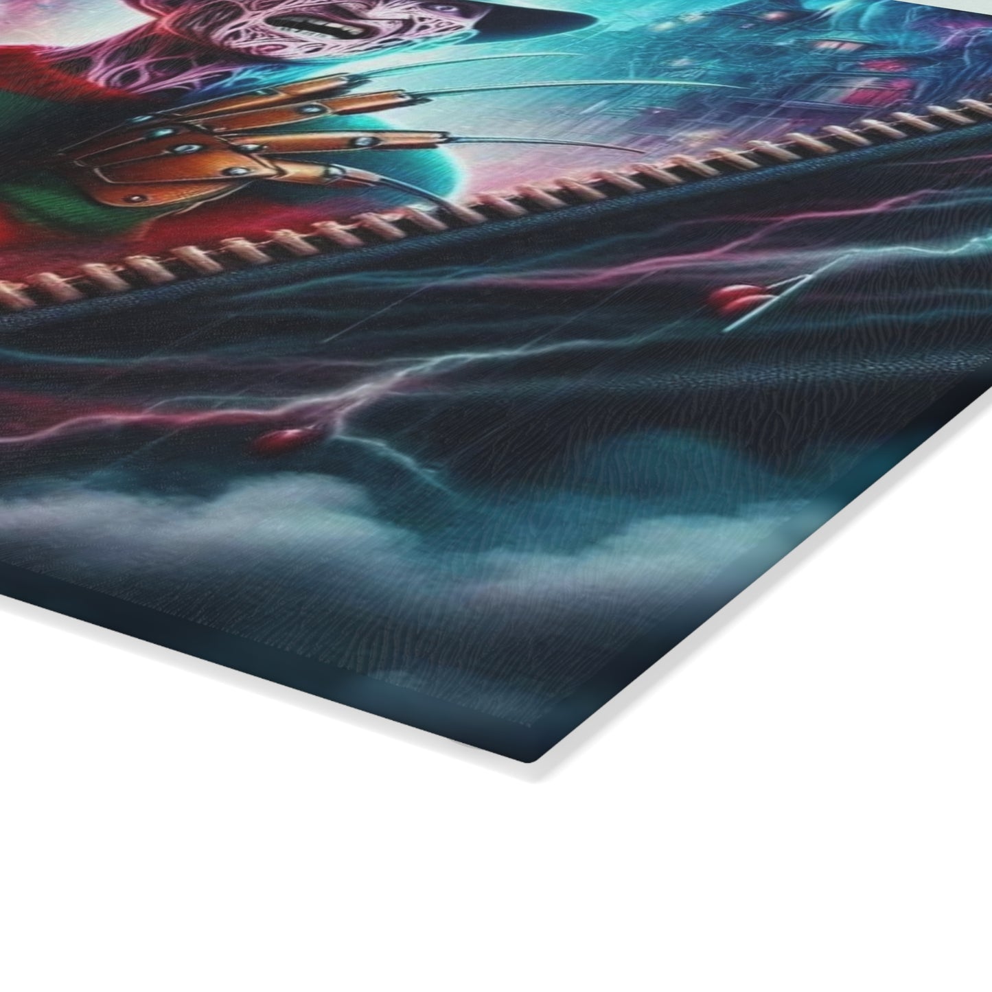 🧤🔥 Nightmare Realm Zipper Cutting Board – Unleash Chills & Thunder in the Kitchen