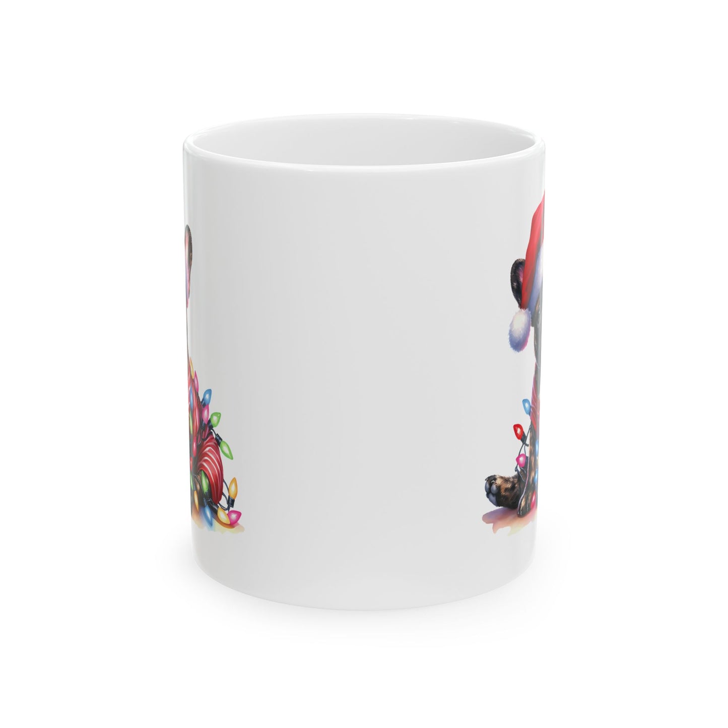 🎄 French Bulldog Christmas Lights Mug – Holiday Mischief, Frenchie Style! 🐶☕