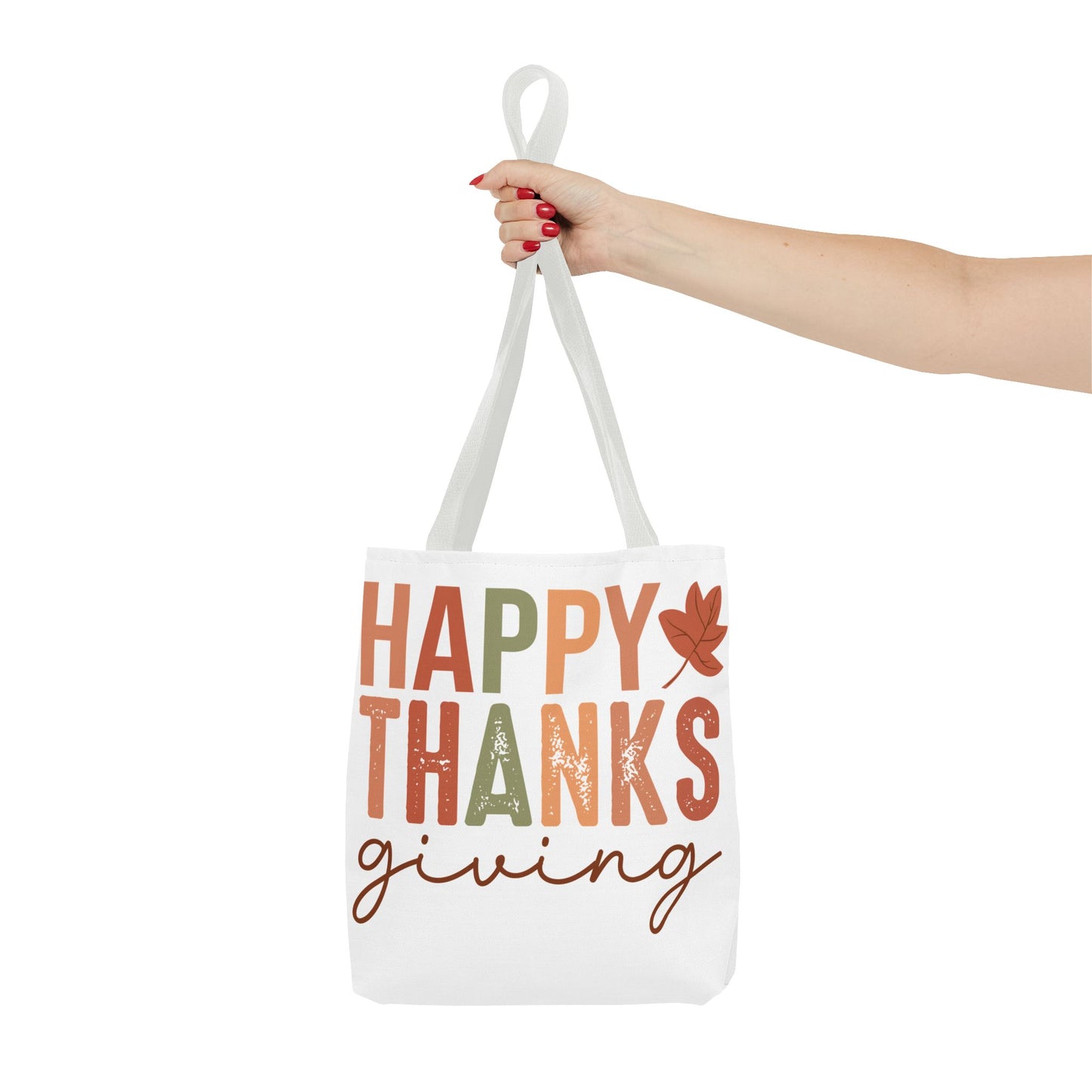 🍁 Rustic Happy Thanksgiving Tote Bag – Simple Charm for the Season 🍂🧡
