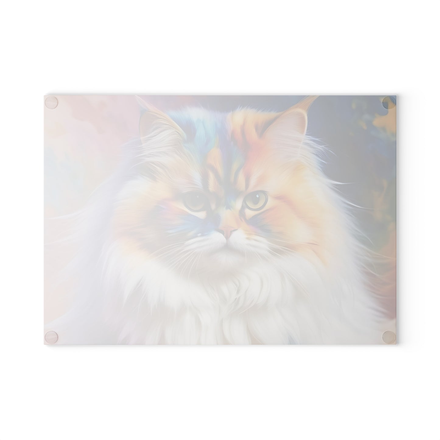 🐱🎨 Rainbow Regal Persian Cat Cutting Board – Colorful Whimsy Meets Kitchen Chic 💫