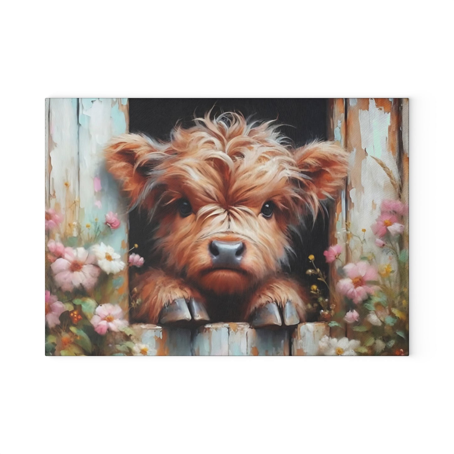 🐮 Country Charm Calf Cutting Board – Rustic Whimsy for Your Kitchen