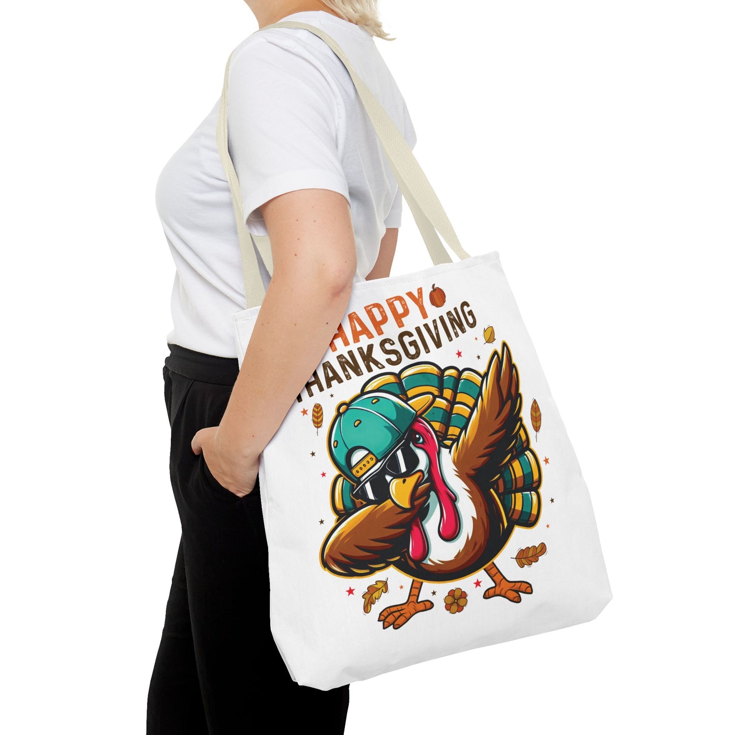 🦃 Dabbing Turkey Tote Bag – Thanksgiving Swagger with Holiday Humor