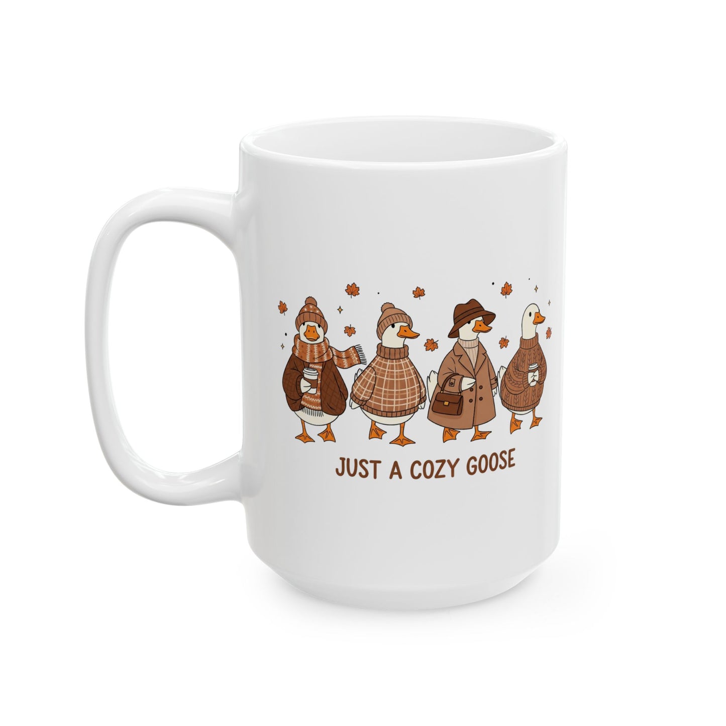 🪿🍂 Just a Cozy Goose Mug – Autumn Goose Coffee Cup ☕🧣