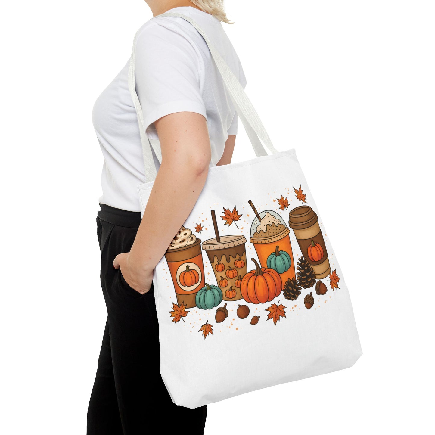 🎃 Pumpkin Spice Vibes Tote Bag – Sippin’ Cozy Fall in Style ☕🍂