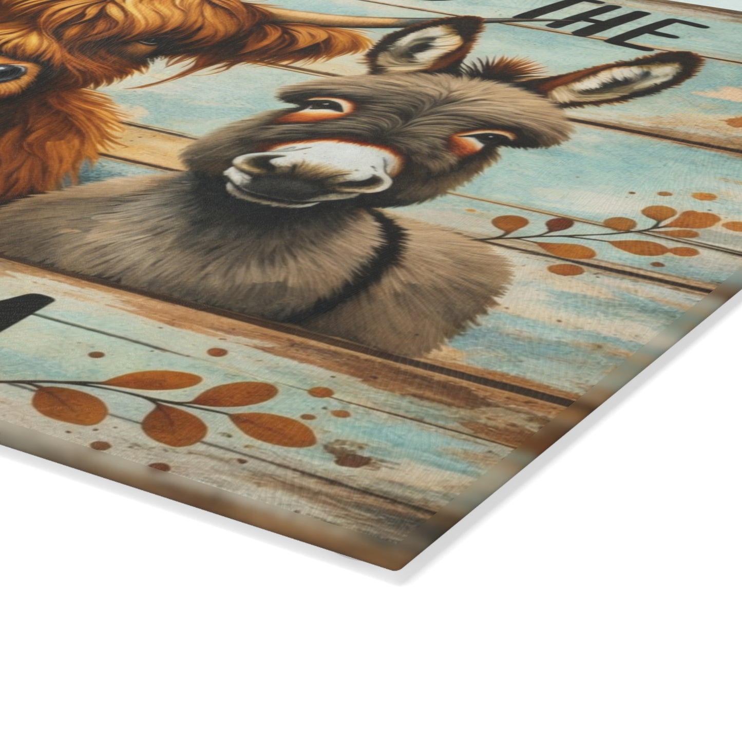Funny Farm Animal Cutting Board – Rustic Farmhouse Humor for Your Kitchen