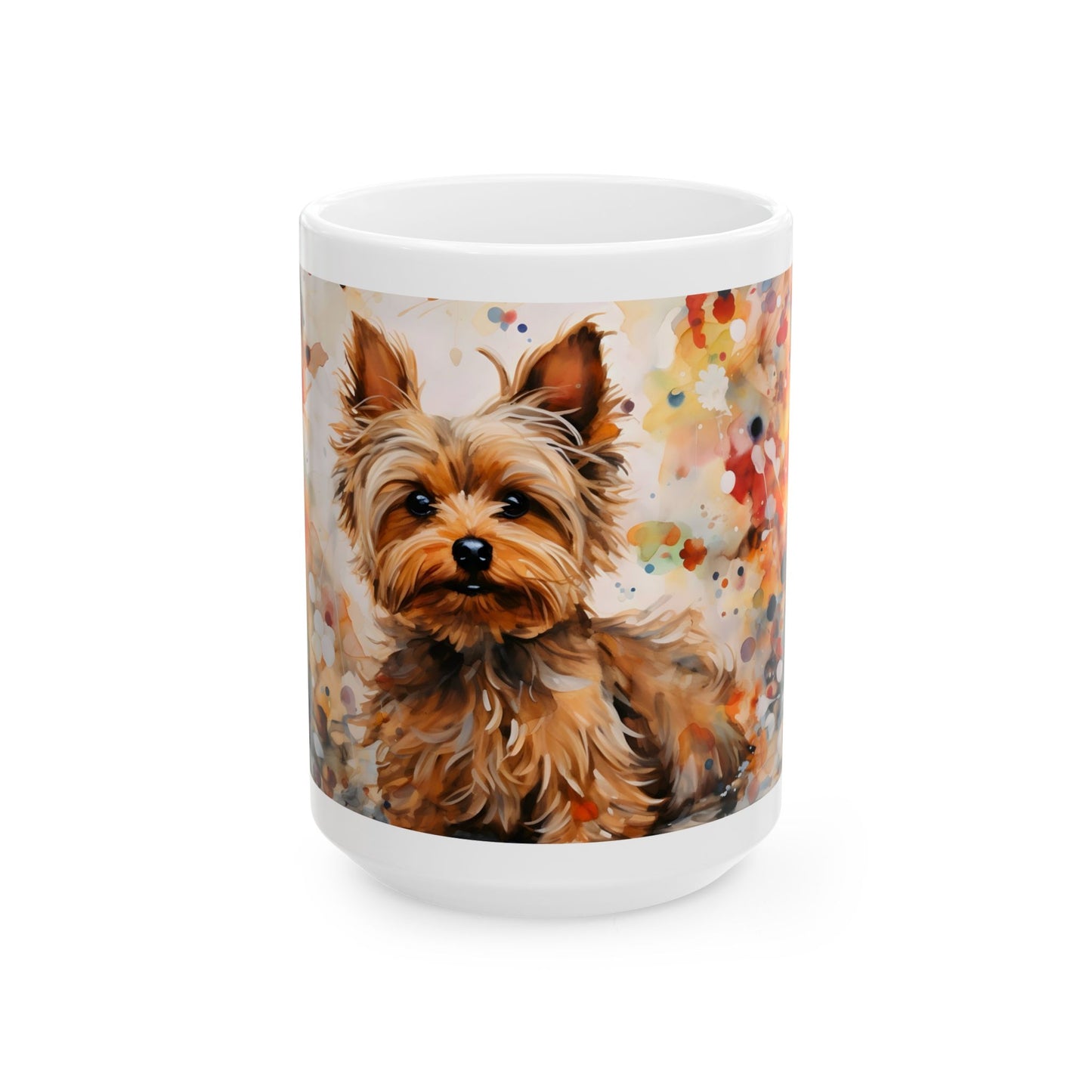 🐾 Watercolor Yorkie Mug – A Delightful Tribute to Your Furry Companion! 🌸