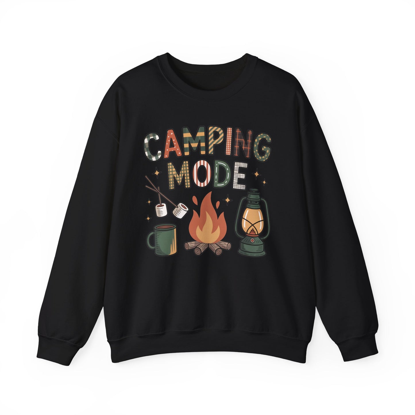🍂🔥 Camping Mode Sweatshirt – S’mores, Campfires & Cozy Vibes 🏕️☕