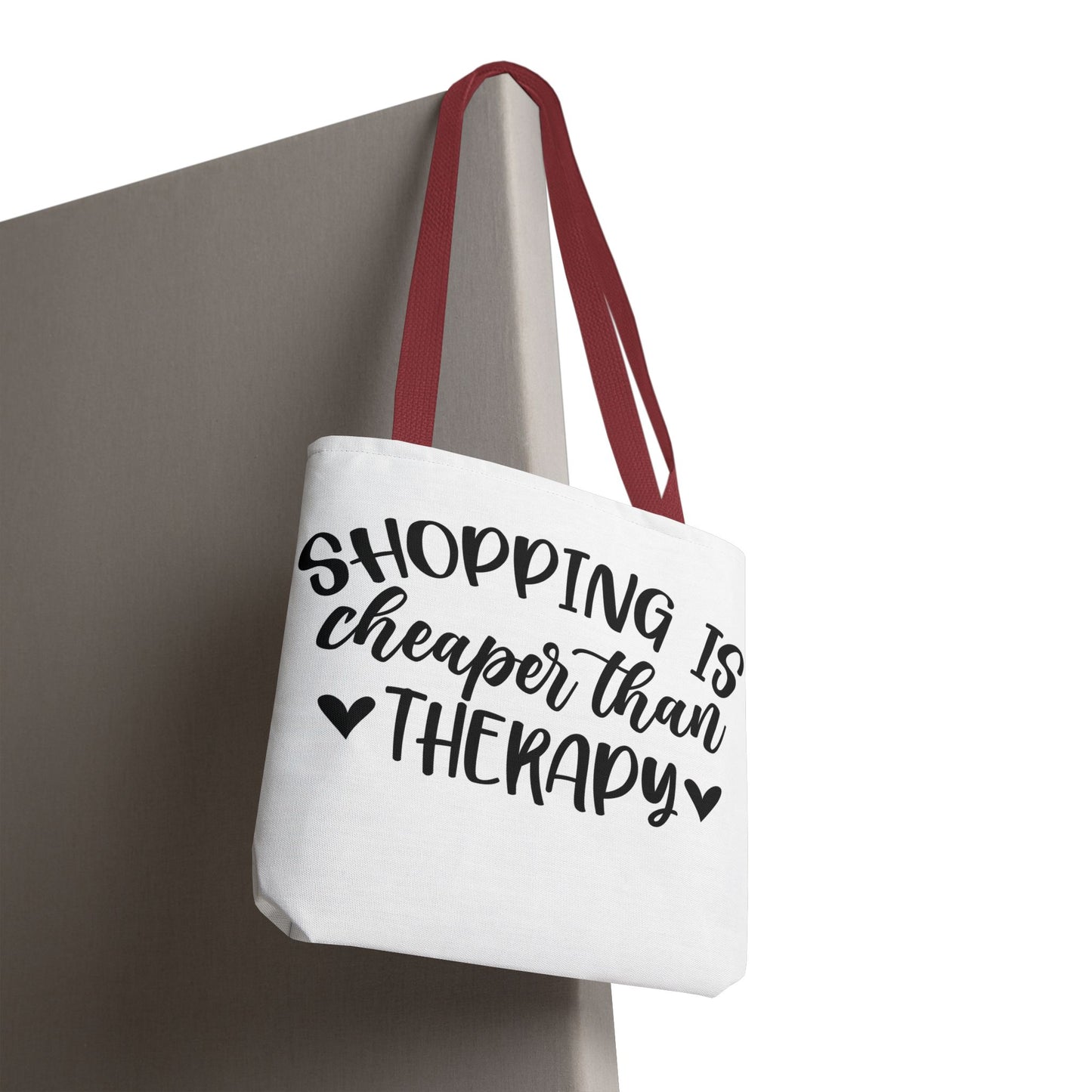 🛍️ Shopping Is Cheaper Than Therapy Tote Bag – Fun & Stylish Everyday Carry ❤️