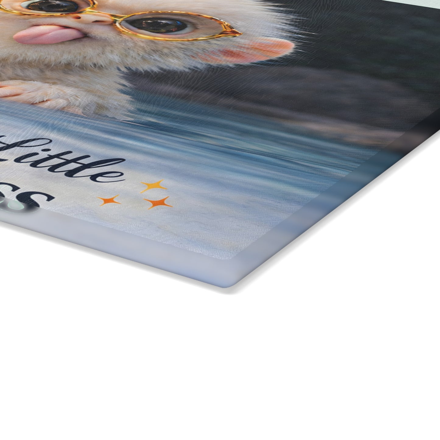 Playful Monkey Glass Cutting Board – “Cooked with a Little Monkey Business” Whimsical Kitchen Decor