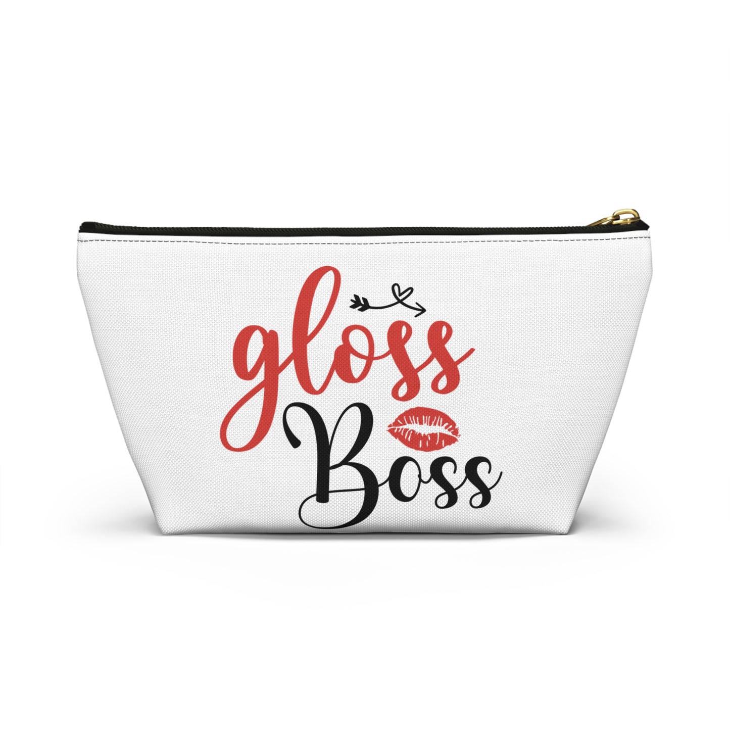 Accessory Pouch – "Gloss Boss" Red Makeup Bag