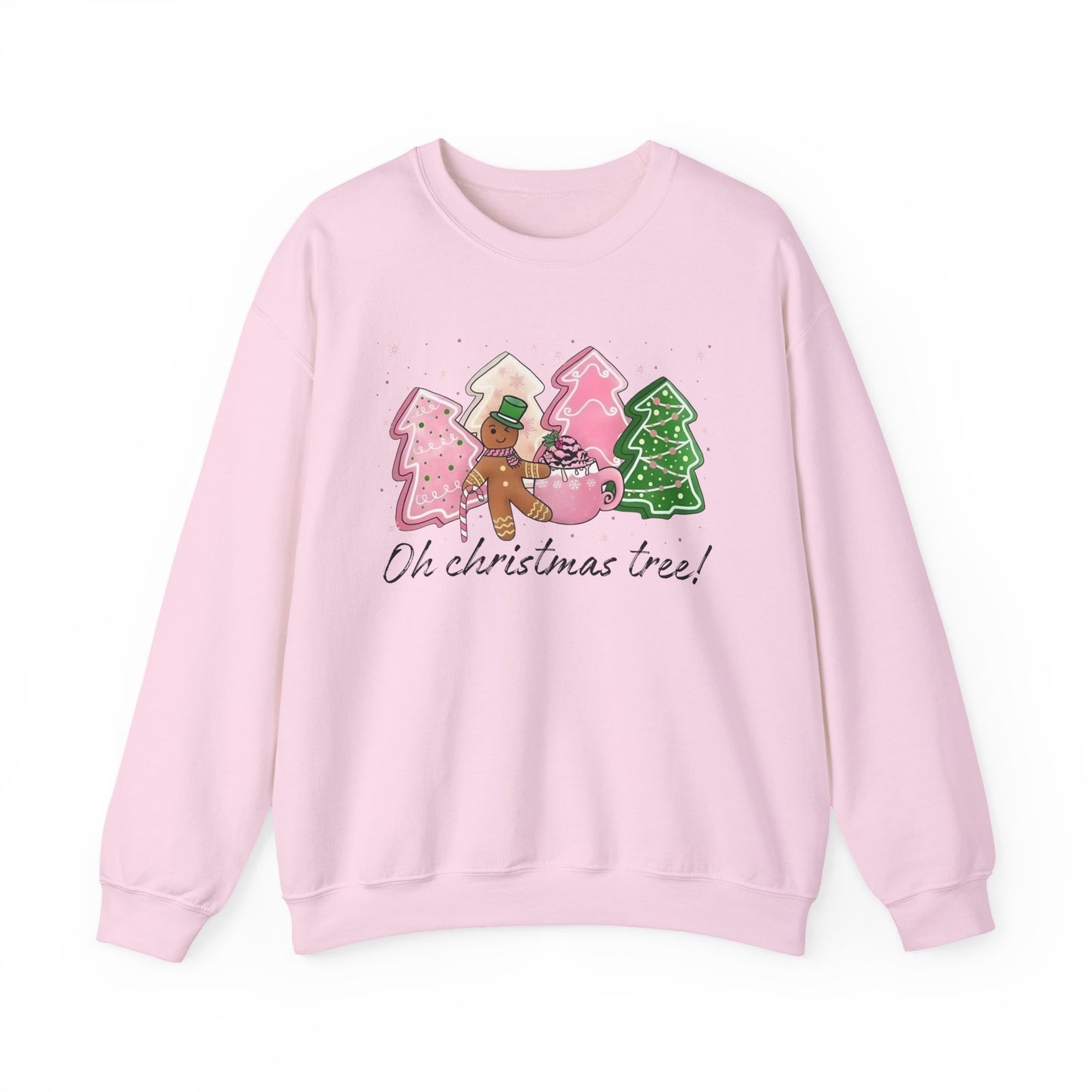 🎄🍪 Oh Christmas Tree! Gingerbread & Cocoa Crewneck – Sweet Holiday Cookie Lover Gift