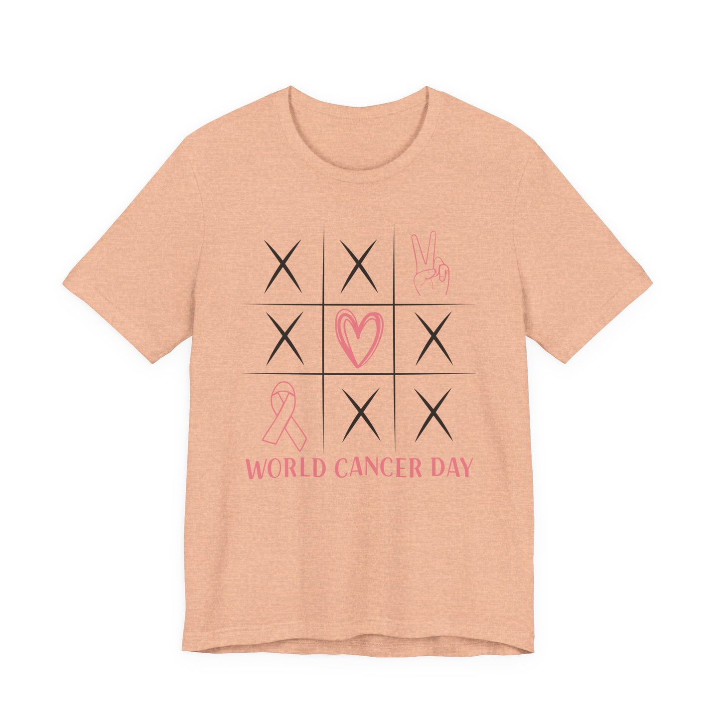 🎗️ World Cancer Day Awareness T-Shirt – Peace, Love & Hope 💕