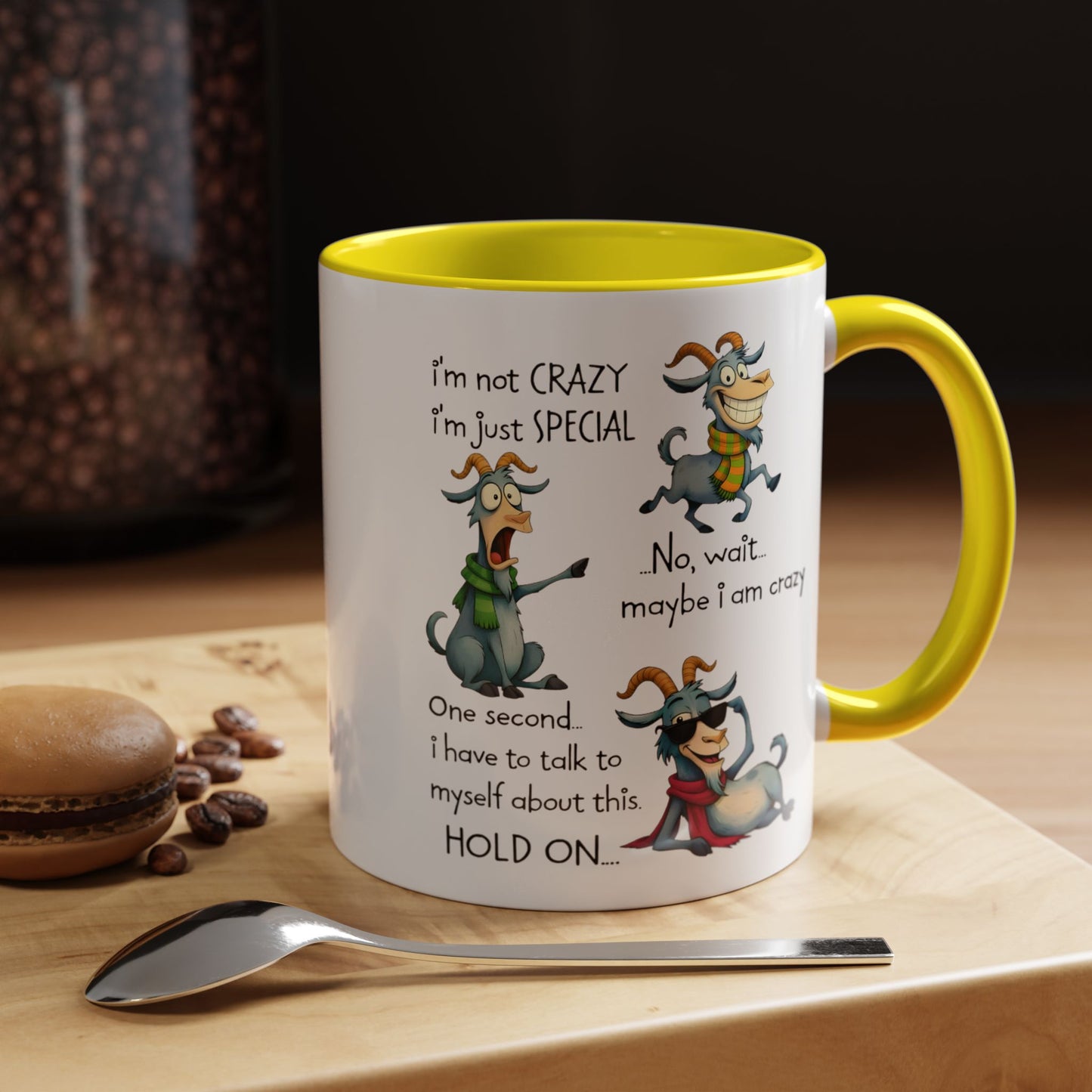 Funny Goat Quote Coffee Mug – “I’m Not Crazy, I’m Just Special” Humor Mug
