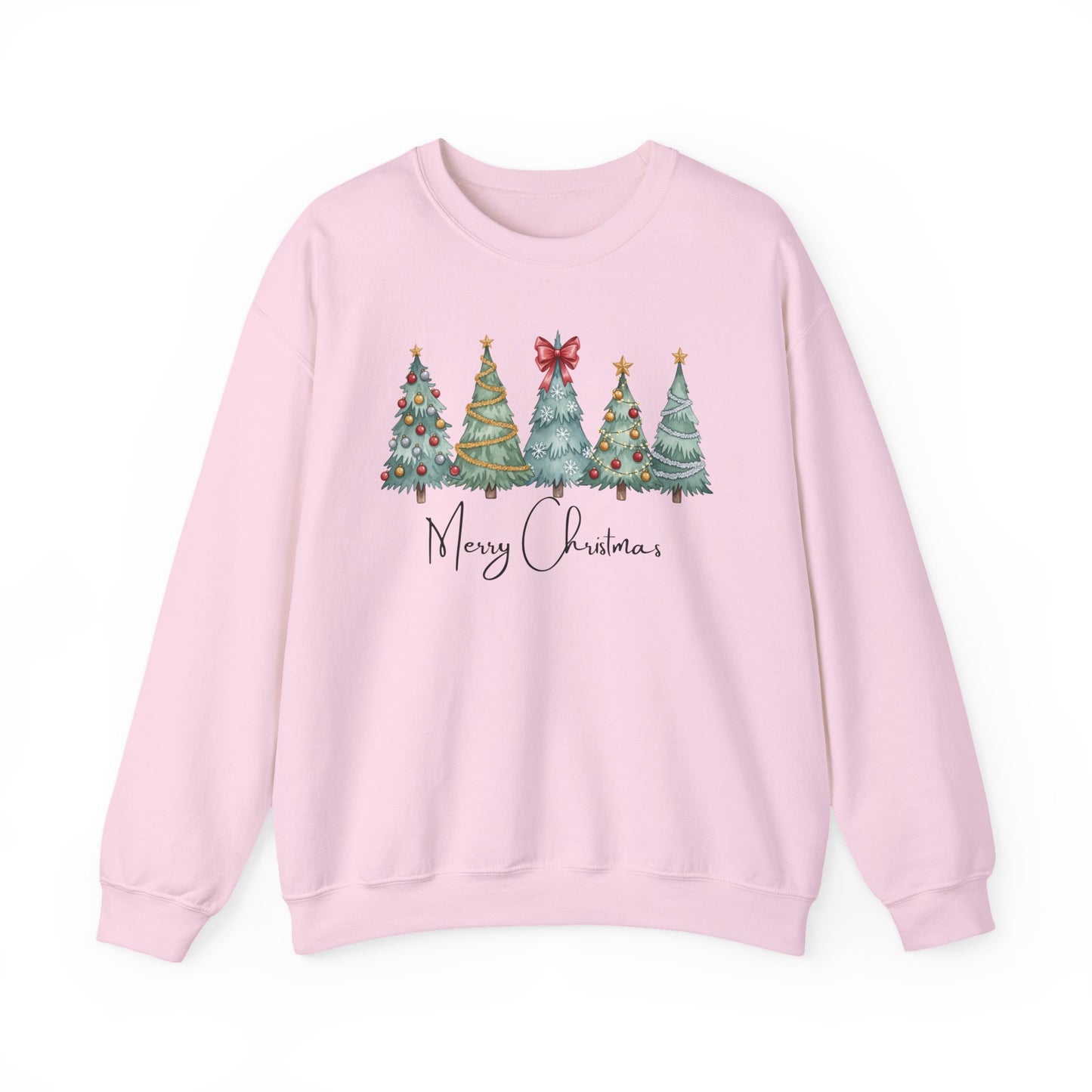 🎄✨ Merry Christmas Trees Sweatshirt – Bold Patterns & Festive Cheer
