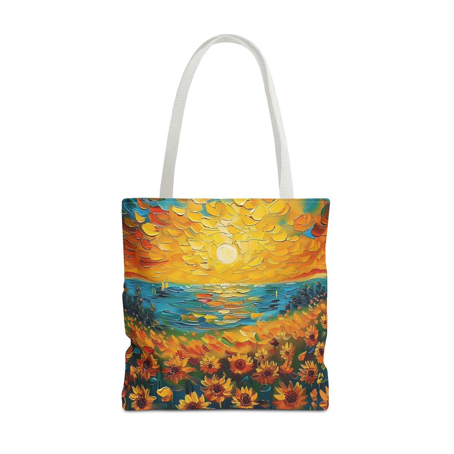 🌻 Girasoles al Atardecer – Bolso Tote Vibrante y Artístico 🌅