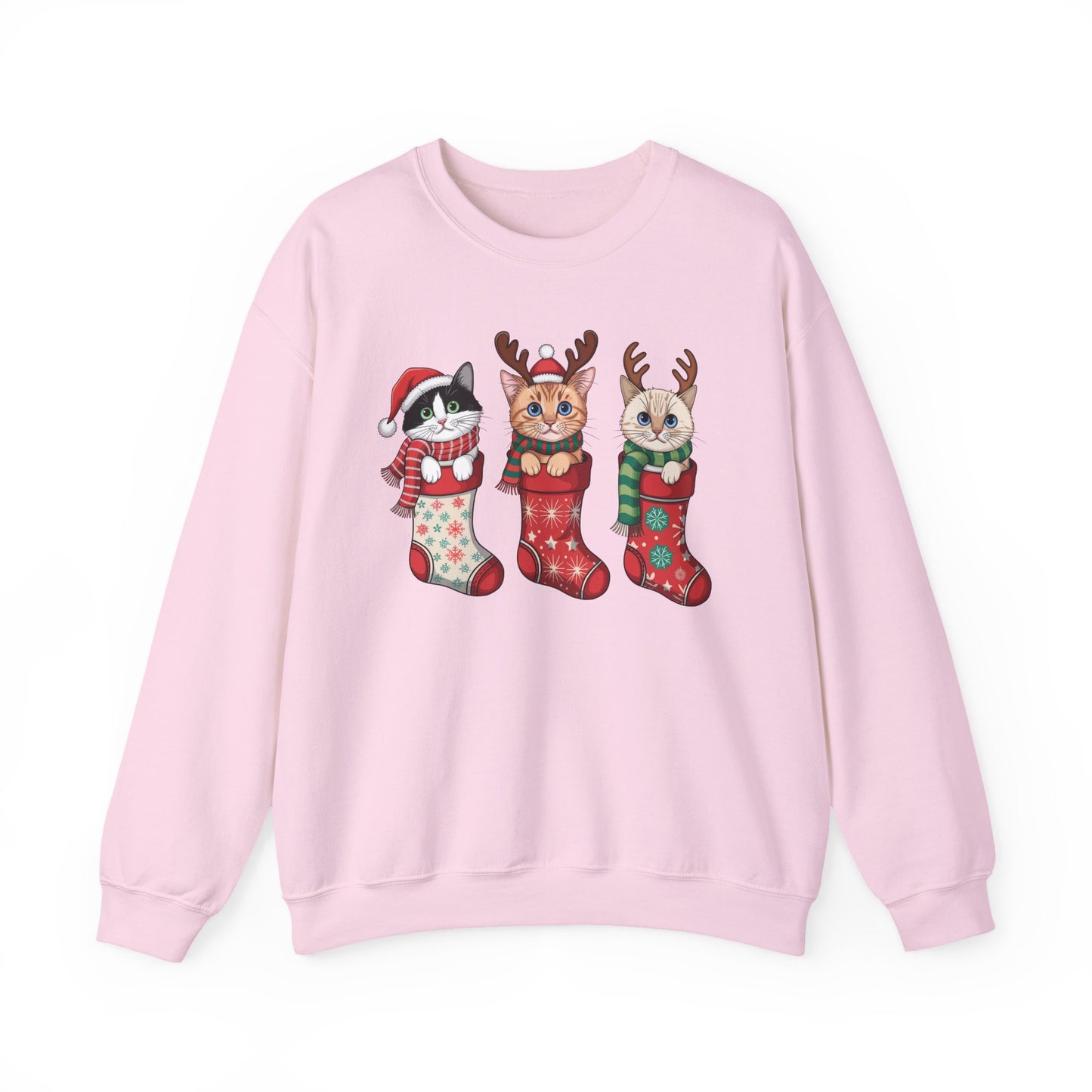 🐱🎄 Kitties in Stockings Sweatshirt – Cozy & Adorable Holiday Cats 🧦✨
