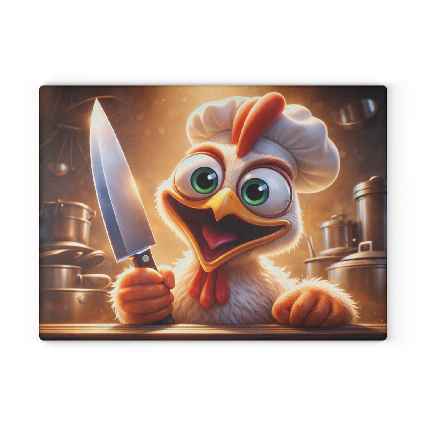 Crazy Chicken Chef Cutting Board – Whisking Up Chaos in the Kitchen!