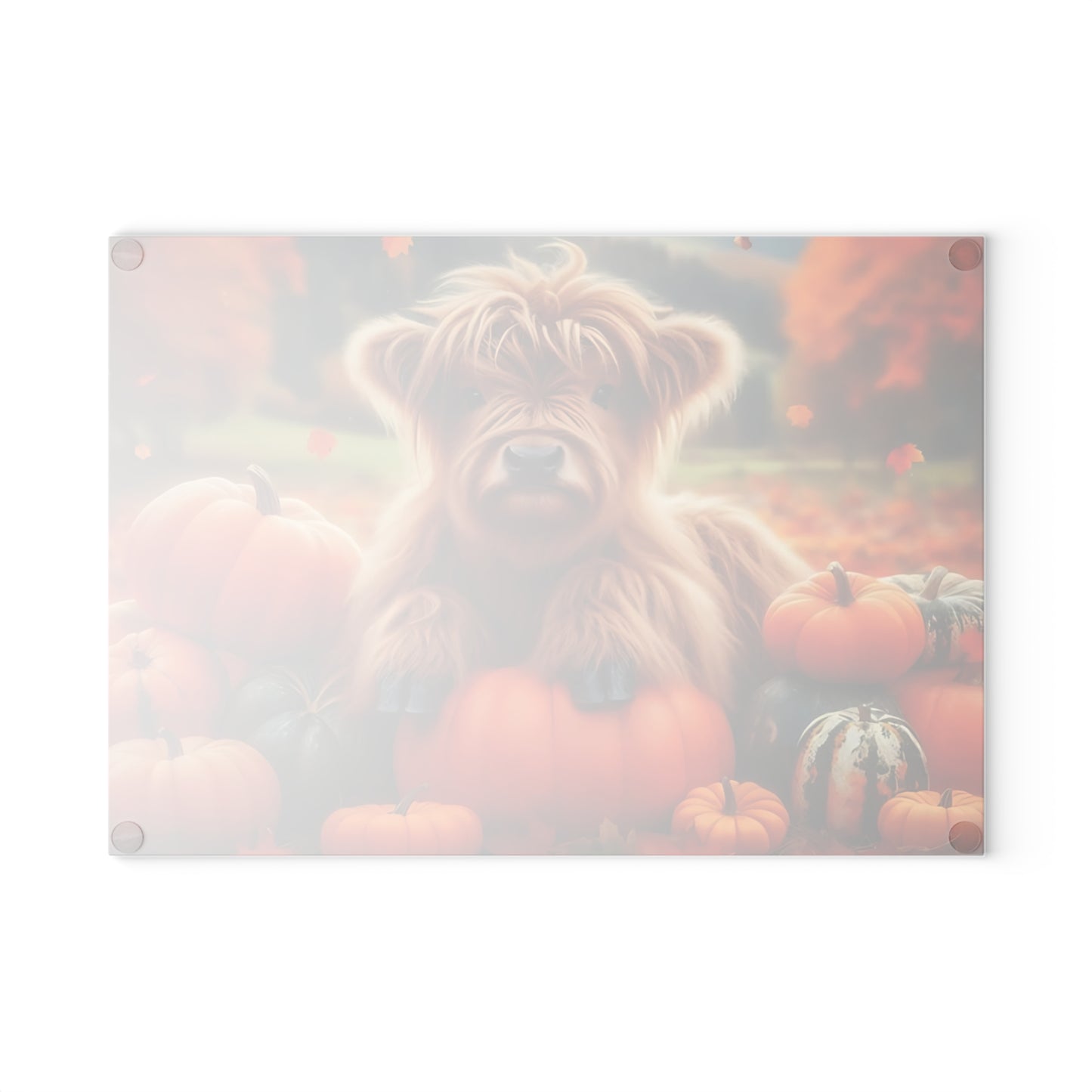 🍂🐮 Autumn Highland Calf Cutting Board – Rustic Fall Charm for Your Farmhouse Kitchen 🎃🍁