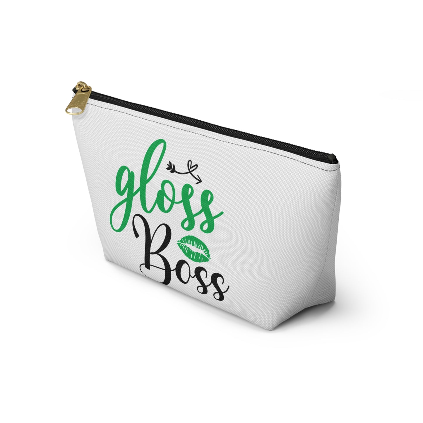 Accessory Pouch – "Gloss Boss" Green Makeup Bag