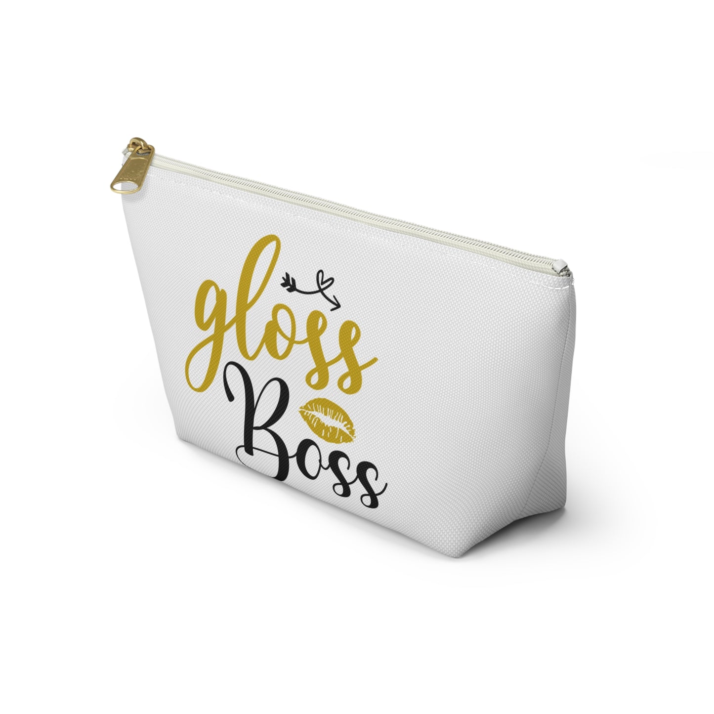 Accessory Pouch – "Gloss Boss" Yellow Makeup Bag