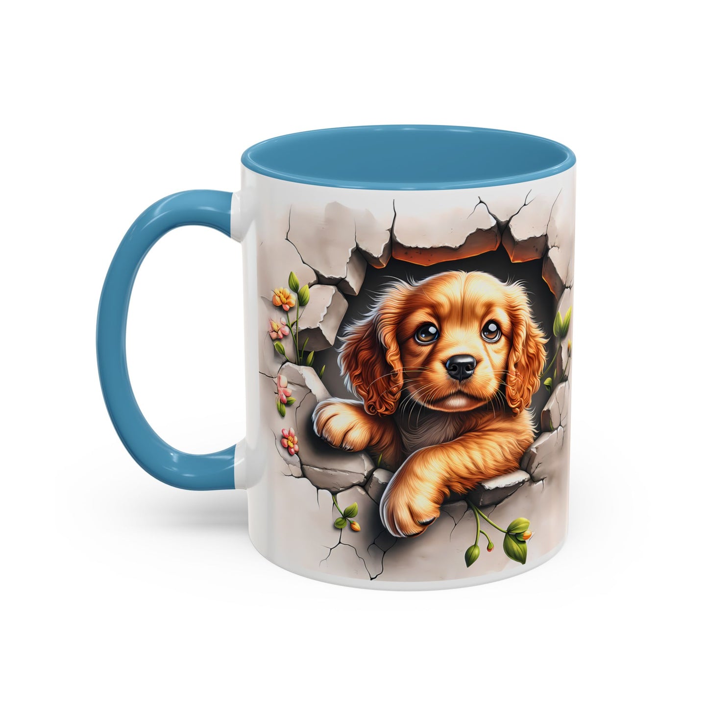 🐾 Cocker Spaniel Puppy Accent Mug – Sweet Fluffy Pup Coffee Cup ☕🤎