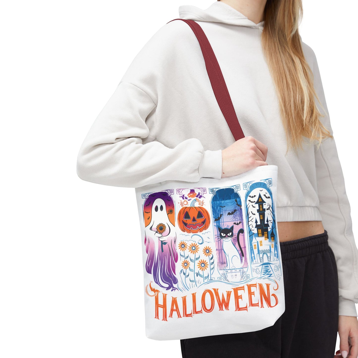 🎃 Haunted Halloween Tote Bag – Spooky Style with Autumn Vibes 👻