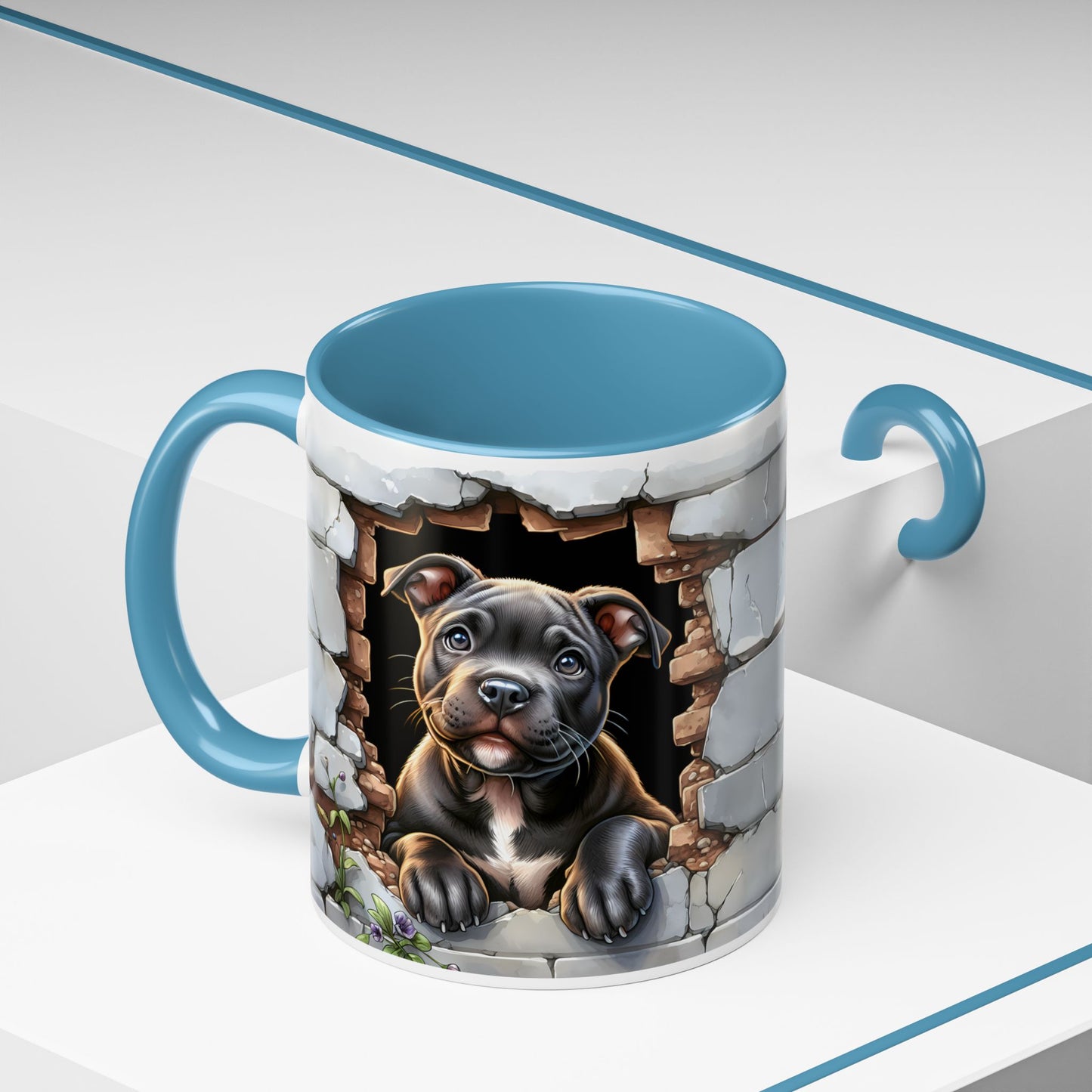 🐶☕ Pit Bull Puppy Accent Mug – Cute Breakthrough Pup Design ✨