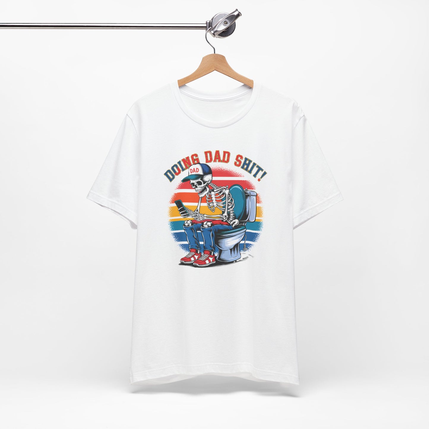 🧻 HACIENDO CABRAS DE PAPÁ | Camiseta gráfica divertida con esqueleto en el inodoro